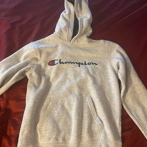 Boys champion grey hoodie size M